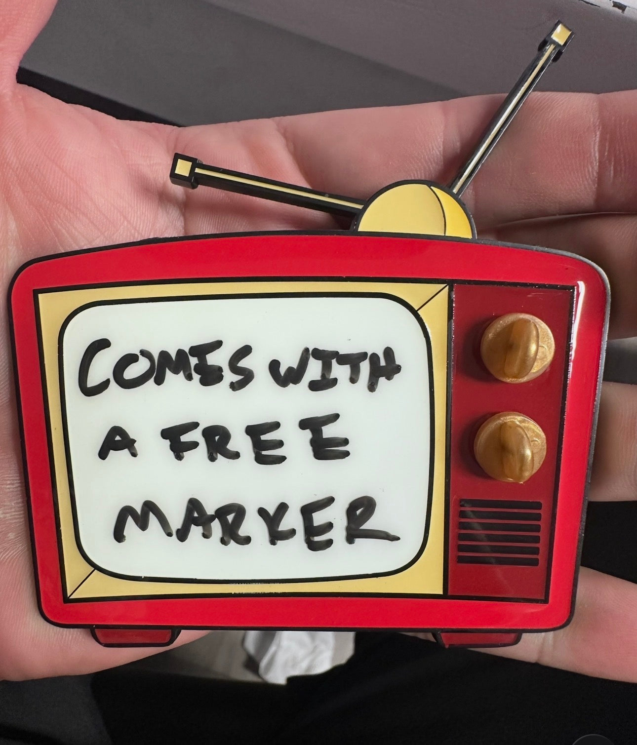 TV Timestamp Dry Erase Pin