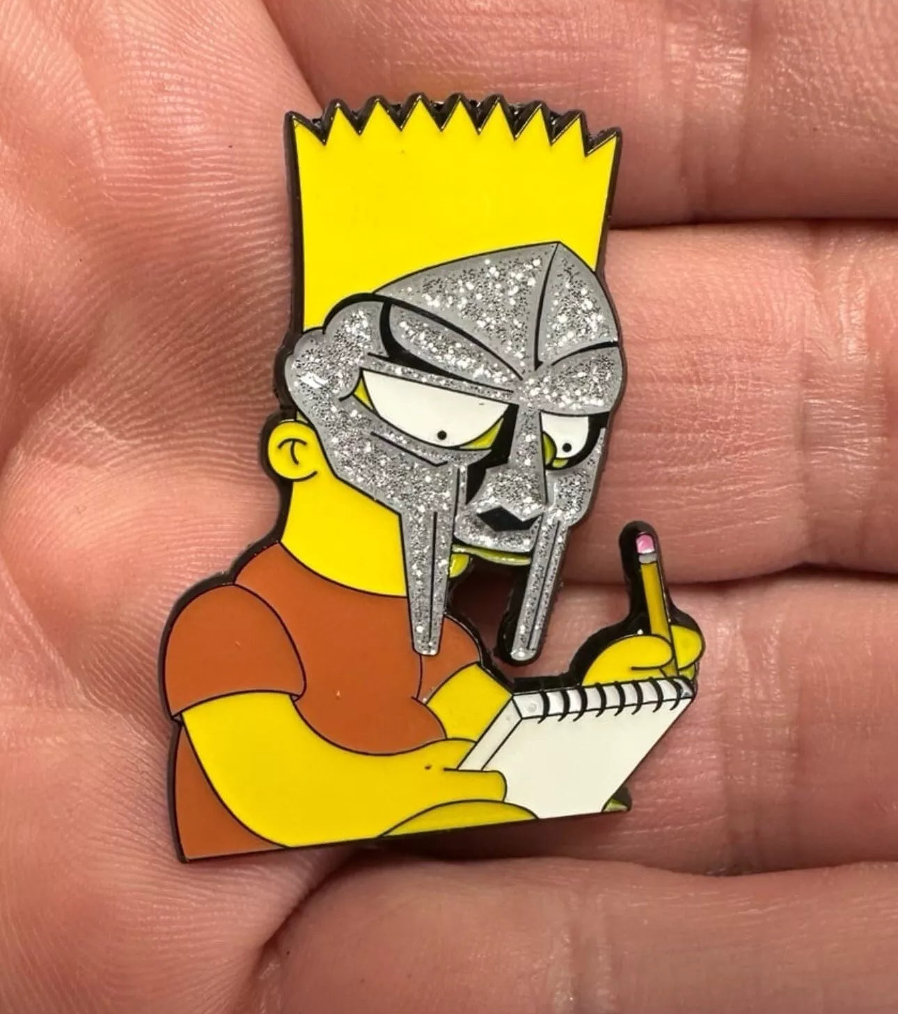 MF DOOM - Barz Simpson Enamel Pin