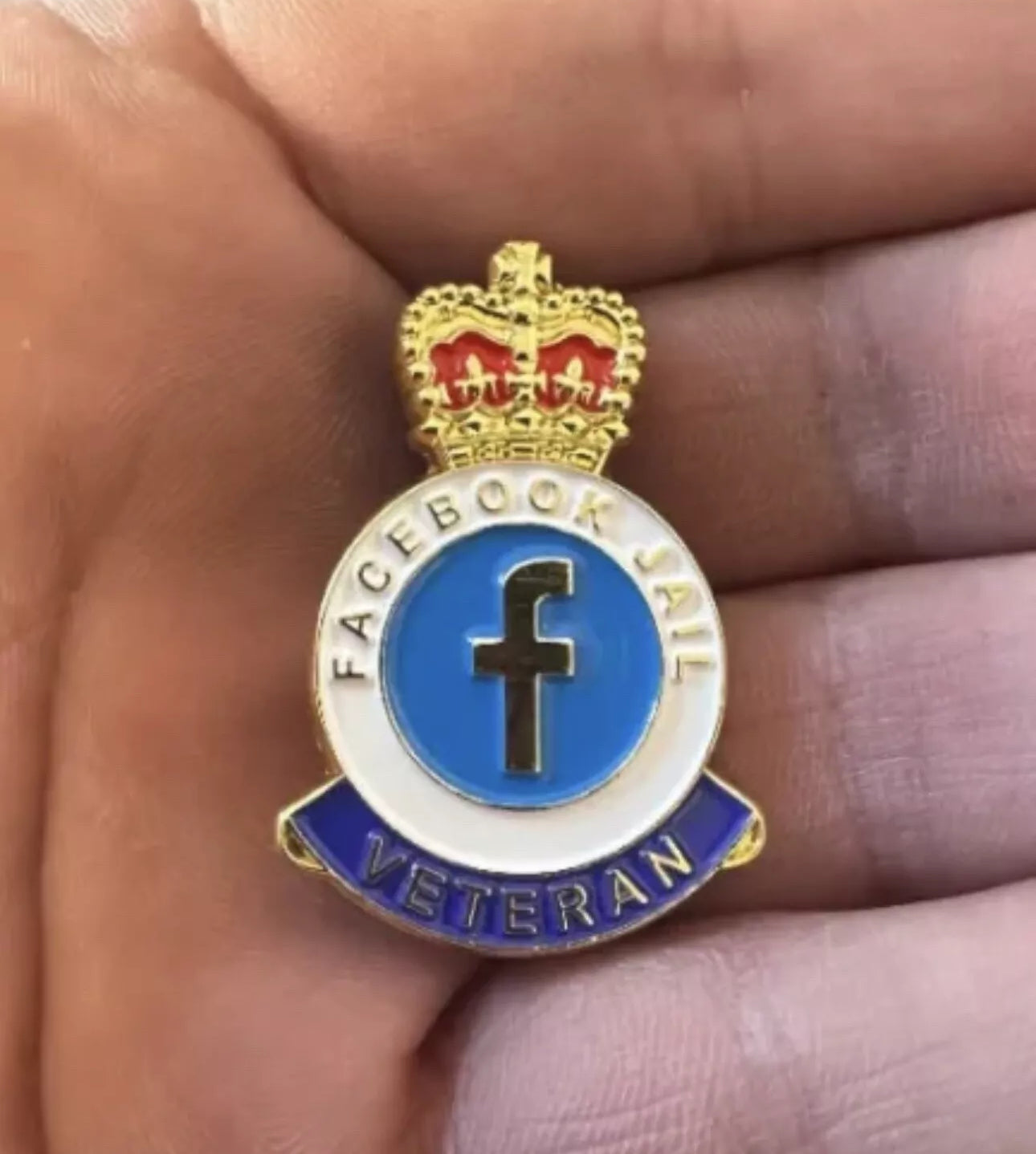 Facebook Jail Veteran Enamel pin