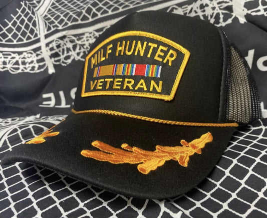 Milf Hunter Veteran trucker hat