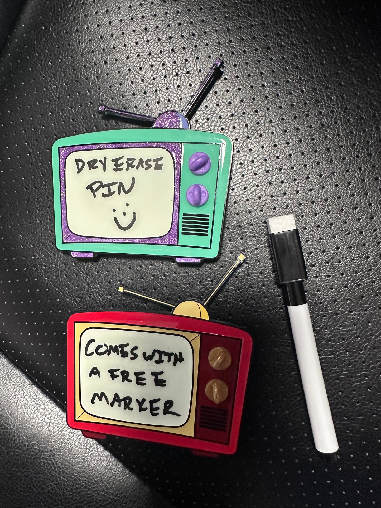 TV Timestamp Dry Erase Pin