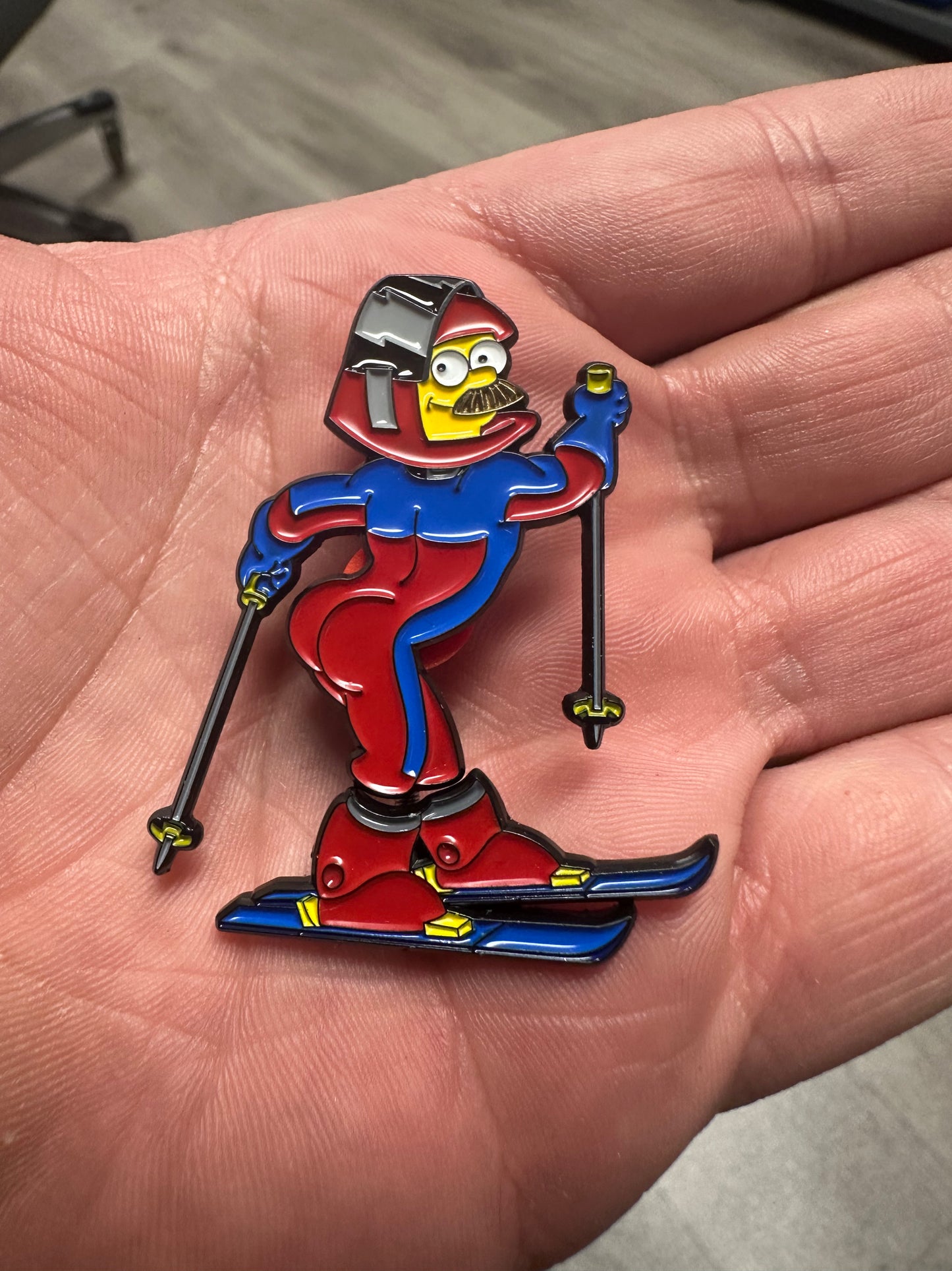 Sexy Flanders “Bum Shaker” enamel pin V2