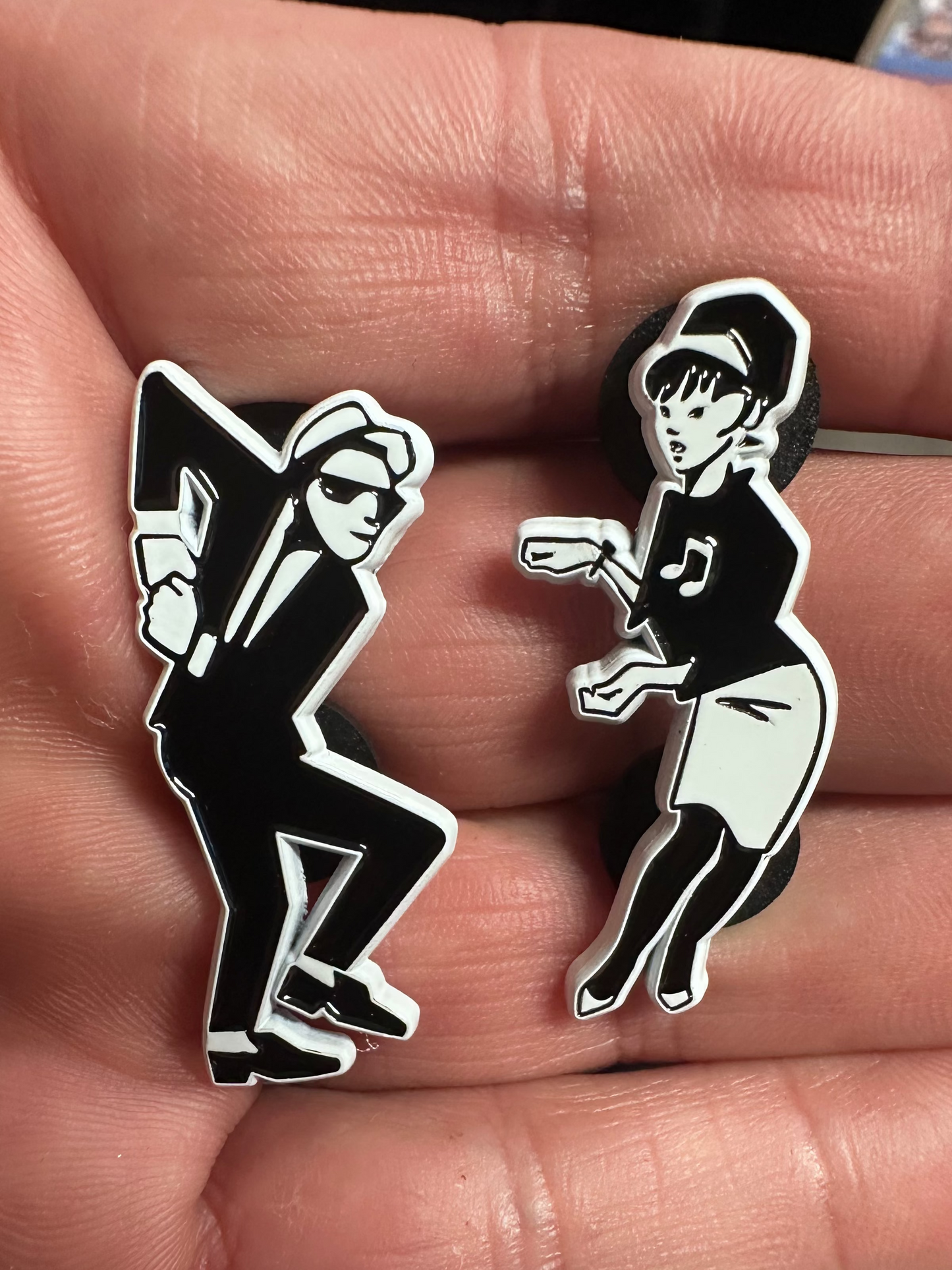 2 Tone SKA Enamel Pins - set or singles